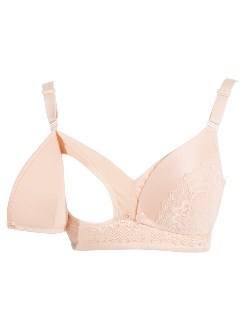 Okus - Full Cup Maternity And Nursing Bra - Beige - Medium - Image 1