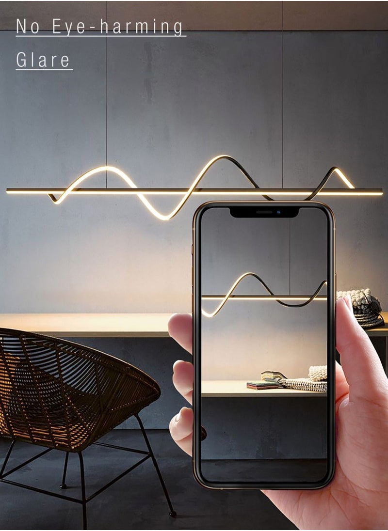 Merry Moments - Architectural Pendant Light Ceiling Light Chandelier Hanging Light for Living Room Bedroom Dining Office Retail Spiral Design Three Lights Colour Adjustable 50W L120 cm - Image 1