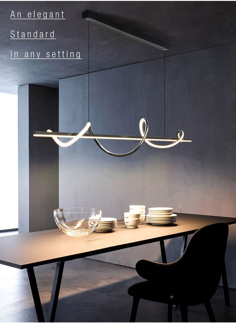 Merry Moments - Architectural Pendant Light Ceiling Light Chandelier Hanging Light for Living Room Bedroom Dining Office Retail Spiral Design Three Lights Colour Adjustable 50W L120 cm - Image 1
