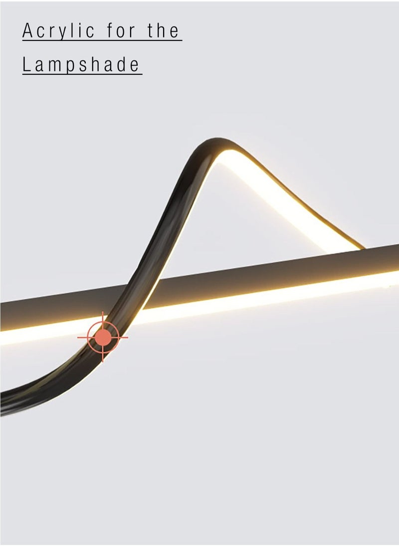 Merry Moments - Architectural Pendant Light Ceiling Light Chandelier Hanging Light for Living Room Bedroom Dining Office Retail Spiral Design Three Lights Colour Adjustable 50W L120 cm - Image 1