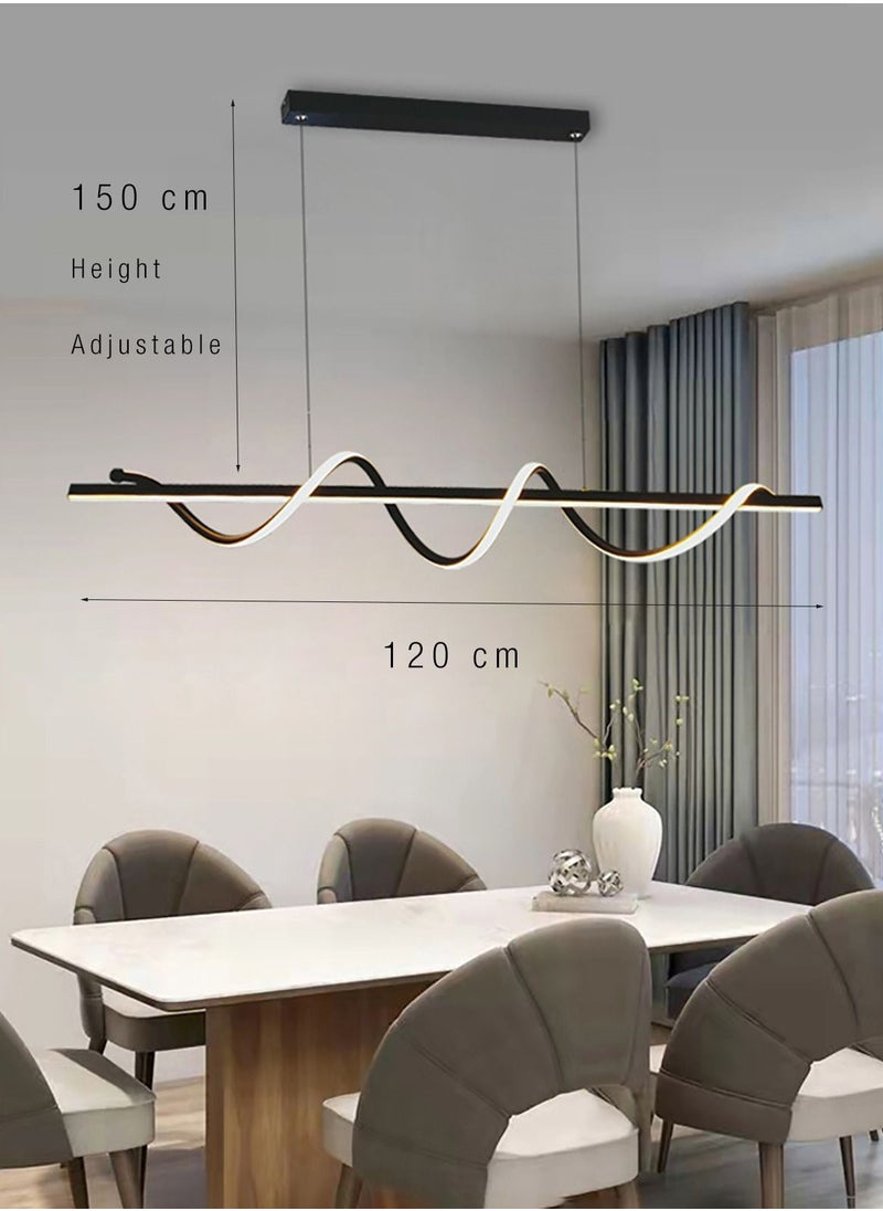 Merry Moments - Architectural Pendant Light Ceiling Light Chandelier Hanging Light for Living Room Bedroom Dining Office Retail Spiral Design Three Lights Colour Adjustable 50W L120 cm - Image 1