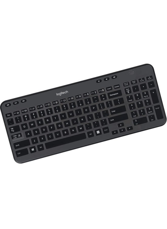 CASEDAO - Keyboard Cover for Logitech K360 Wireless Desktop Keyboard, Logitech MK360 Keyboard Protector, Logitech MK360 K360 Keyboard Accessories-Black - Image 1