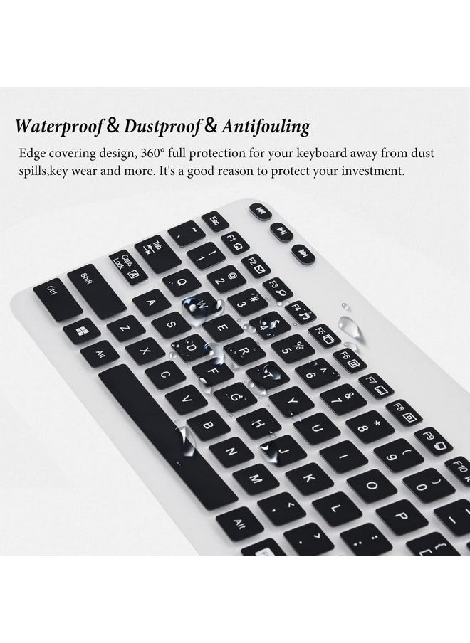 CASEDAO - Keyboard Cover for Logitech K360 Wireless Desktop Keyboard, Logitech MK360 Keyboard Protector, Logitech MK360 K360 Keyboard Accessories-Black - Image 1