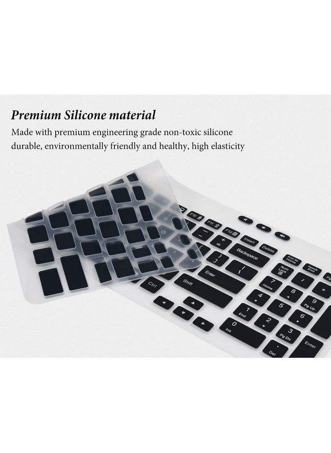 CASEDAO - Keyboard Cover for Logitech K360 Wireless Desktop Keyboard, Logitech MK360 Keyboard Protector, Logitech MK360 K360 Keyboard Accessories-Black - Image 1