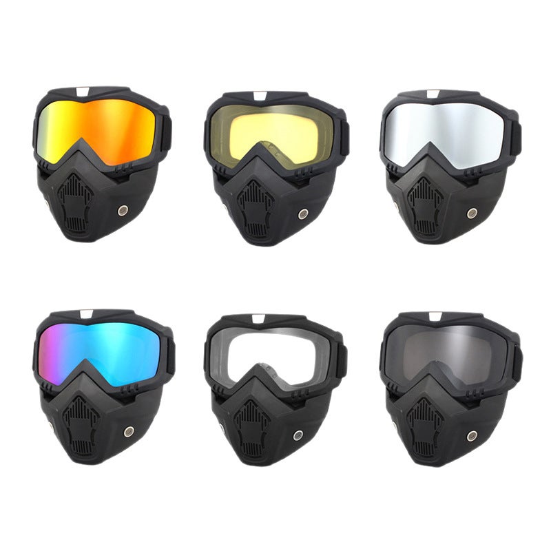 Motorcycle Goggles Windproof Dustproof Ski Glasses Face Mask - Image 5