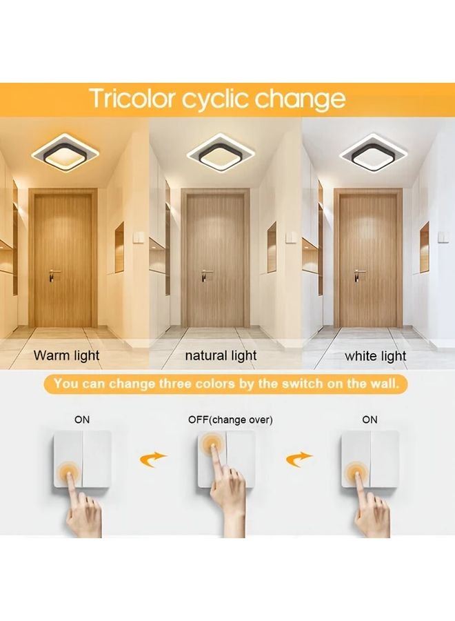 Double Layer Square LED Ceiling Light 3 Colors Adjustable Modern Indoor Outdoor - Image 5