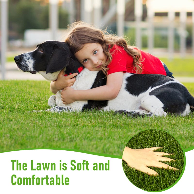 CooRug Artificial Grass Outdoor, 3x5 Ft Realistic Artificial Turf Grass Rug, Large Fake Grass for Dogs Indoor Outdoor Garden Lawn Landscape Patios Decoration - Image 5