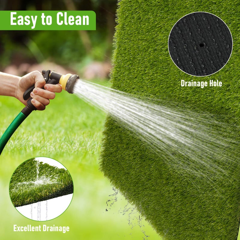 CooRug Artificial Grass Outdoor, 3x5 Ft Realistic Artificial Turf Grass Rug, Large Fake Grass for Dogs Indoor Outdoor Garden Lawn Landscape Patios Decoration - Image 4