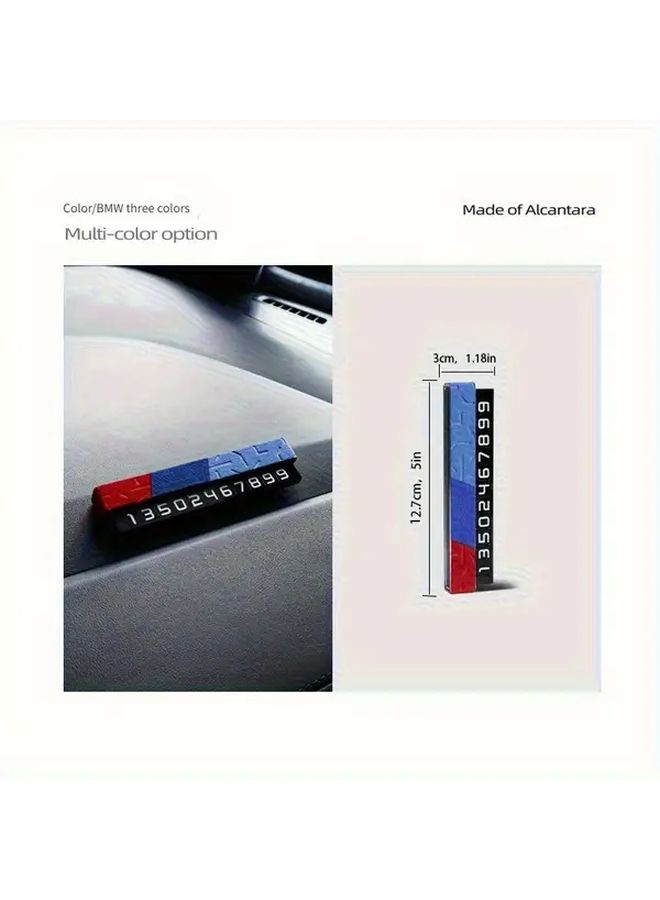 Italy Tricolor Adjustable Parking Number Plate Anti Slip Car Display - Image 2