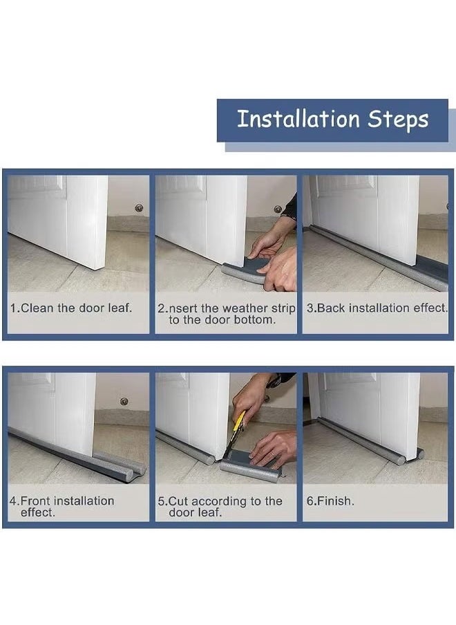 Generic - Door Window Frame Seal Weatherstrip Draft Noise Reduction Acoustic Foam Plugs For Sliding Doors Window And Wardrobe 95cm Adjustable - Image 1