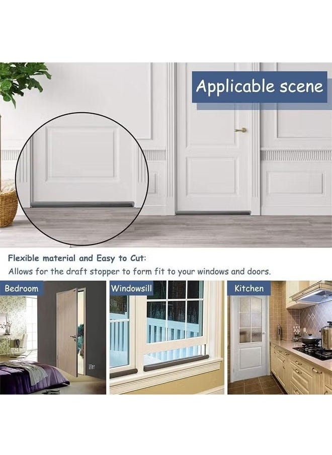 Generic - Door Window Frame Seal Weatherstrip Draft Noise Reduction Acoustic Foam Plugs For Sliding Doors Window And Wardrobe 95cm Adjustable - Image 1