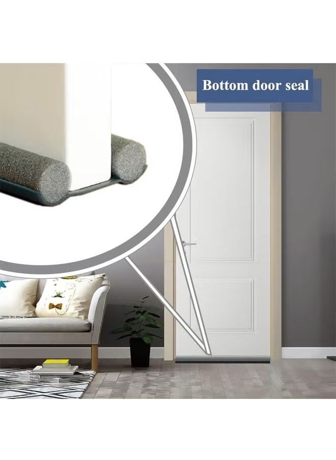Generic - Door Window Frame Seal Weatherstrip Draft Noise Reduction Acoustic Foam Plugs For Sliding Doors Window And Wardrobe 95cm Adjustable - Image 1