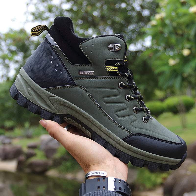 2025 Export Independent Station Pinduoduo Wish Outdoor Hiking Shoes High-Top Flats For Men - Image 2