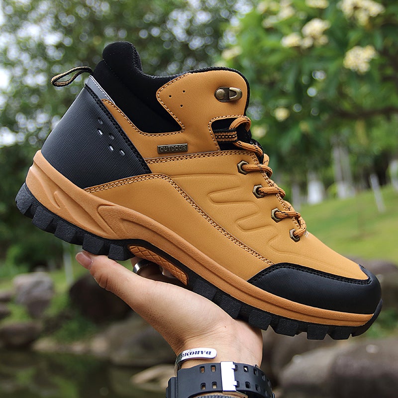 2025 Export Independent Station Pinduoduo Wish Outdoor Hiking Shoes High-Top Flats For Men - Image 3