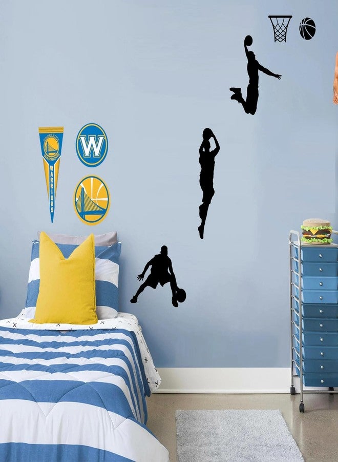 thovorrnl Basketball Dunk Wall Decal Stickers, 6 Man Playing Basketball Vinyl Art Wall Sticker for Bedroom Dorm Room Playroom Stadium Gym Home Decoration - Image 5