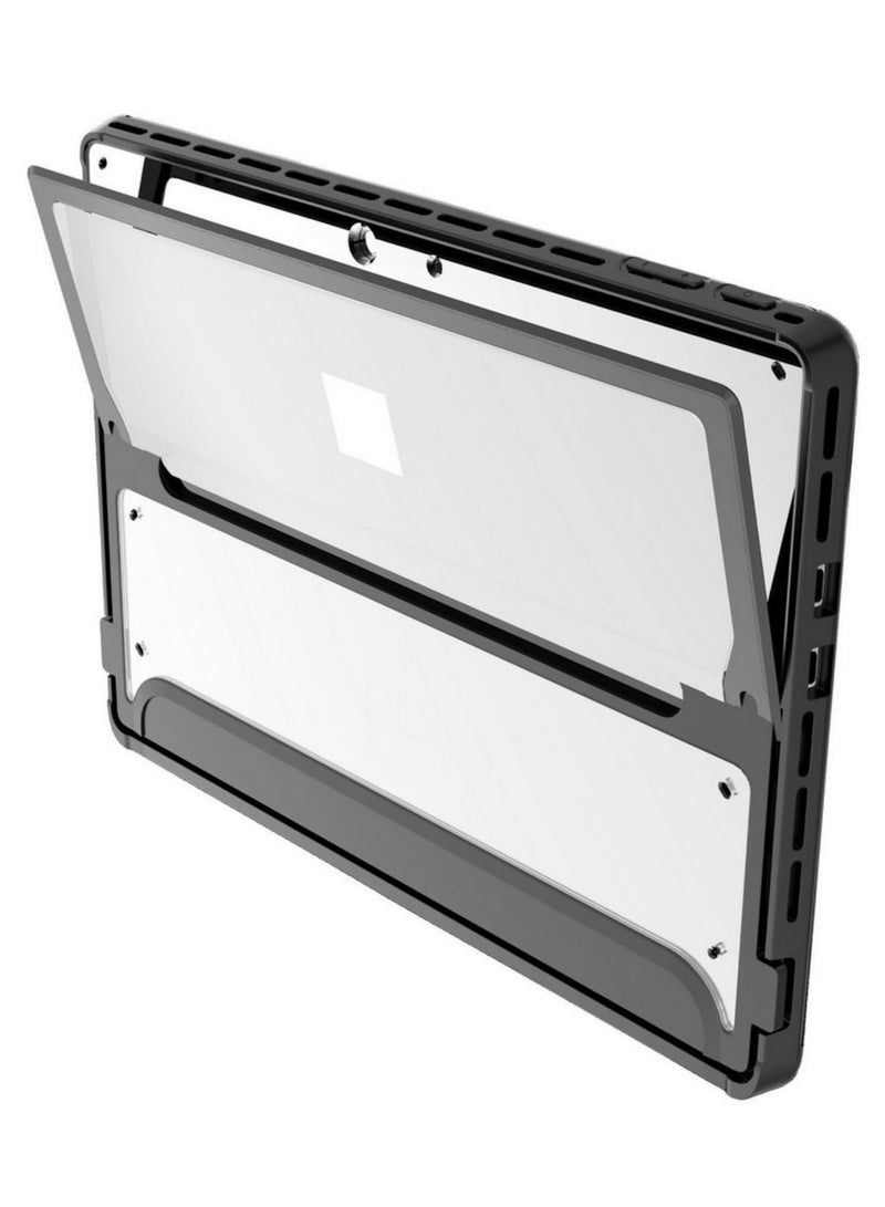 Hard Case for 13 Inch Microsoft Surface Pro 9 and Surface Pro 9 5G 2022 Shockproof Rugged Protective Cover Clear PC Shell Back for Type Cover Keyboard - Image 3