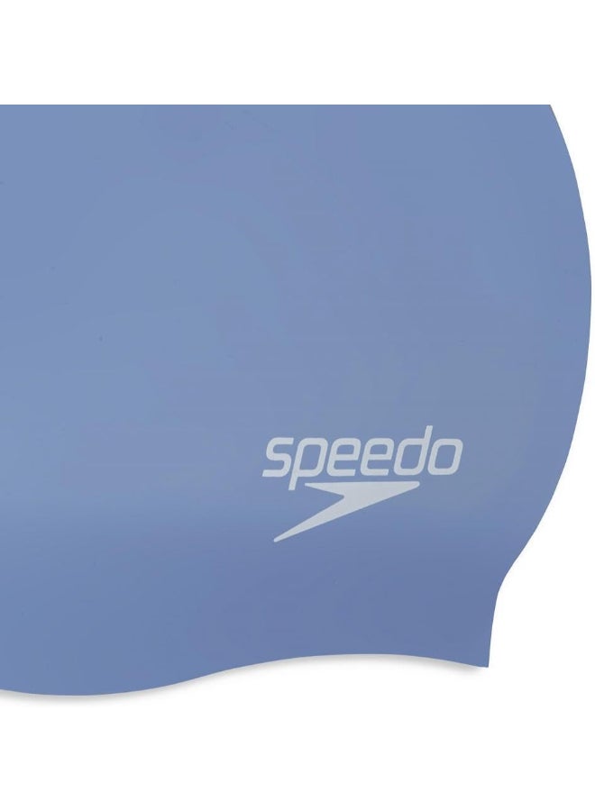 Speedo Unisex Long Hair Swimming Cap - Light Blue | Premium Swimwear & Swimming Accessory by Speedo for Training, Fitness and Recreational Use - Image 3