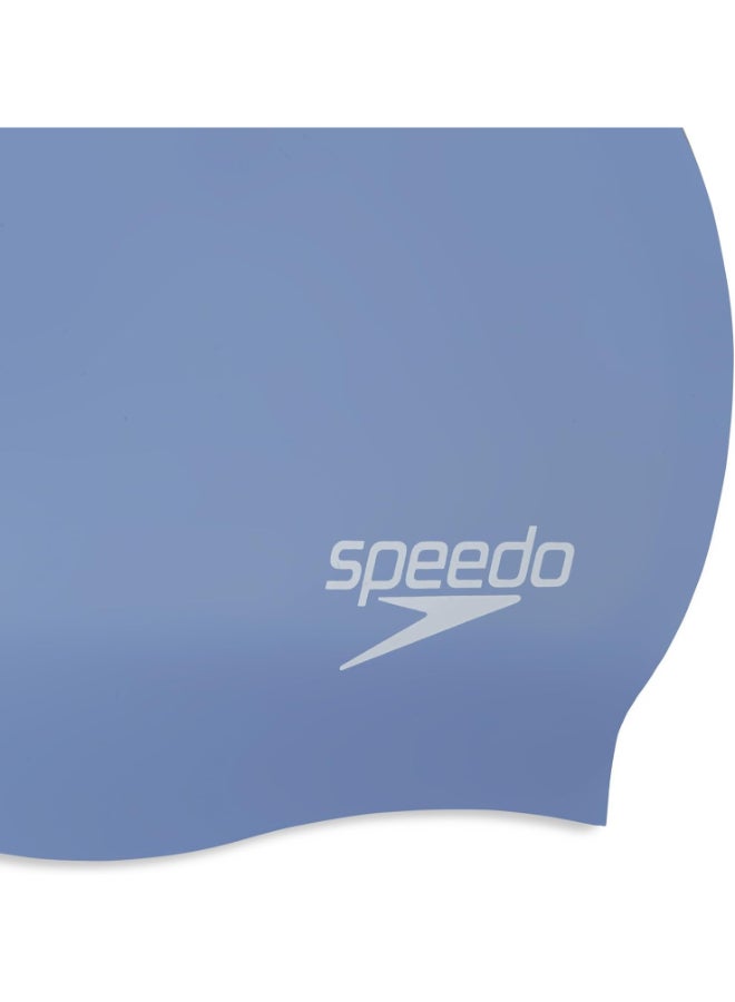Speedo Unisex Long Hair Swimming Cap - Light Blue | Premium Swimwear & Swimming Accessory by Speedo for Training, Fitness and Recreational Use - Image 4