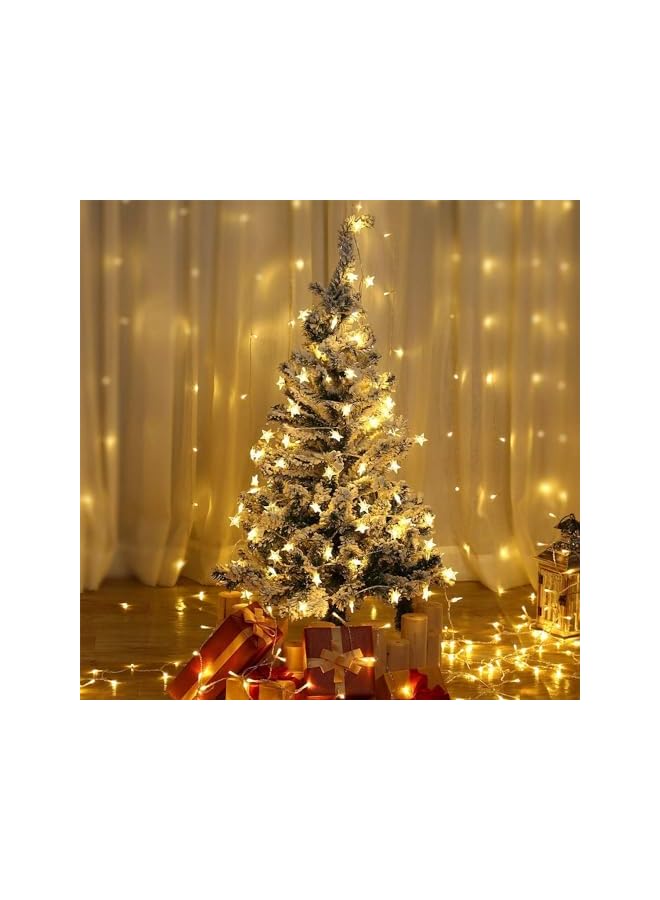 The Bros 20 Star String Lights 3m Fairy Christmas Lights Battery Operated for Indoor & Outdoor, Party, Wedding and Holiday Decorations Warm White - Image 4