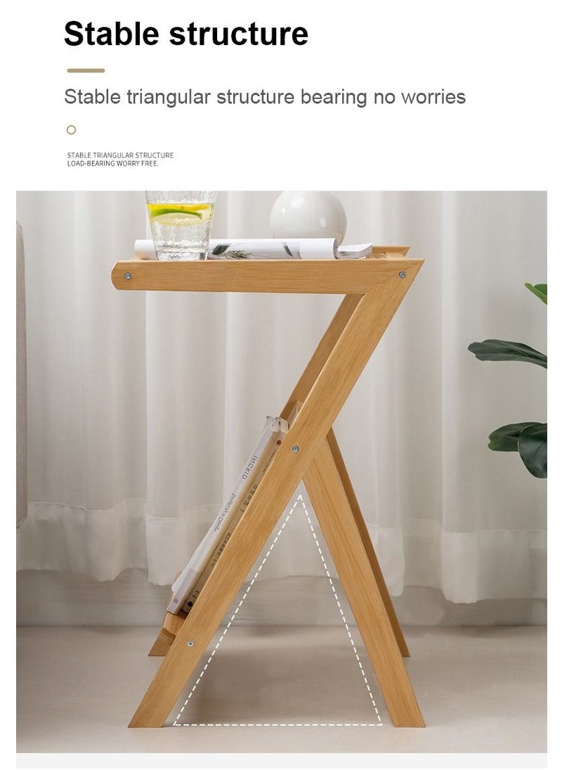 Japanese Light Luxury Simple Modern Style Top Tea Side Table Glass Desktop With Books Newspaper Shelf For Livingroom Balcony Bedroom Studyroom
