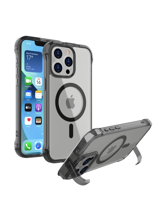 Suitable For Iphone 16 Transparent Shell 15 Magnetic Bracket For Iphone Mobile Phone Case Wireless Protective Cover Pro Max High Permeability-Color:Transparent Magnetic-Applicable Model:For Iphone16 Pro Max - Image 5