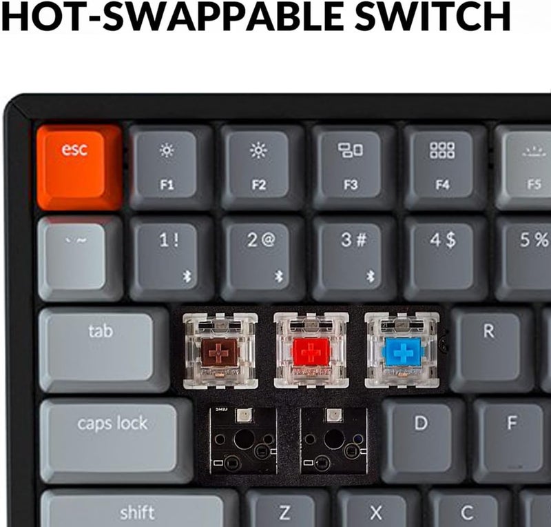 Keychron K4 Bluetooth Wireless Mechanical Keyboard with RGB LED Backlight - Compact 100 Keys USB Wired for Mac and Windows, Gateron Red Switch - Image 5
