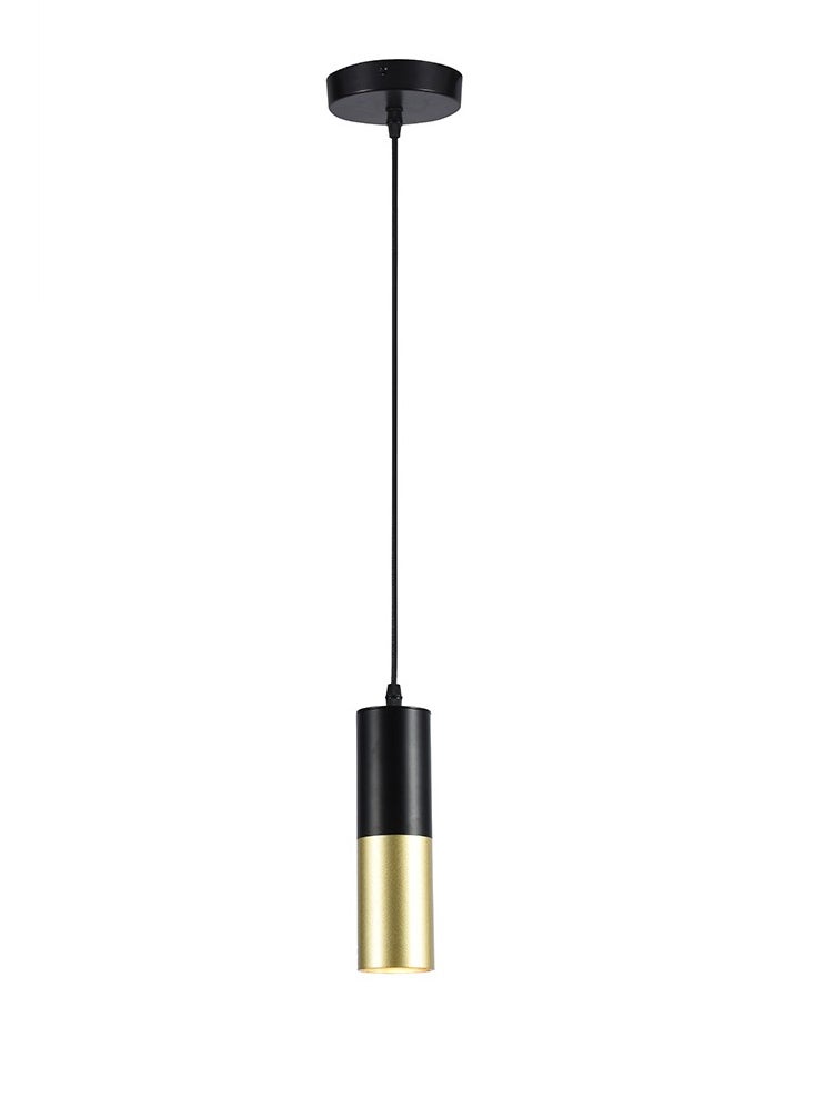 UCANDLE Single cylindrical pendant lamp, gold and black  - Image 1