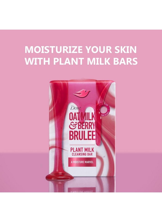 Dove Plant Milk Cleansing Bar Soap Oat Milk & Berry Brulee Moisture Marvel 4 Count for Moisturized Skin Gentle Cleanser, No Sulfate Cleansers or Parabens, 98% Biodegradable Formula 5 oz - Image 3