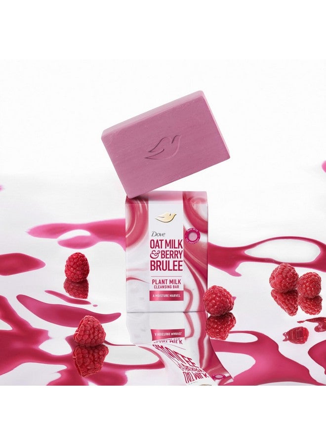 Dove Plant Milk Cleansing Bar Soap Oat Milk & Berry Brulee Moisture Marvel 4 Count for Moisturized Skin Gentle Cleanser, No Sulfate Cleansers or Parabens, 98% Biodegradable Formula 5 oz - Image 4
