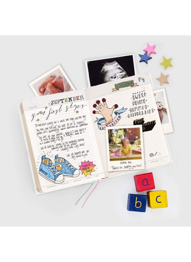 Suck UK - Baby Journal Baby Book Journal & Memory Book Pregnancy Journals For First Time Moms Baby Shower Gifts & New Mom Gift Includes Baby Photo Albums & Space To Record Baby Milestone - Image 1