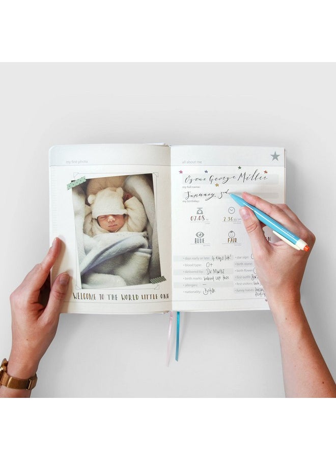 Suck UK - Baby Journal Baby Book Journal & Memory Book Pregnancy Journals For First Time Moms Baby Shower Gifts & New Mom Gift Includes Baby Photo Albums & Space To Record Baby Milestone - Image 1