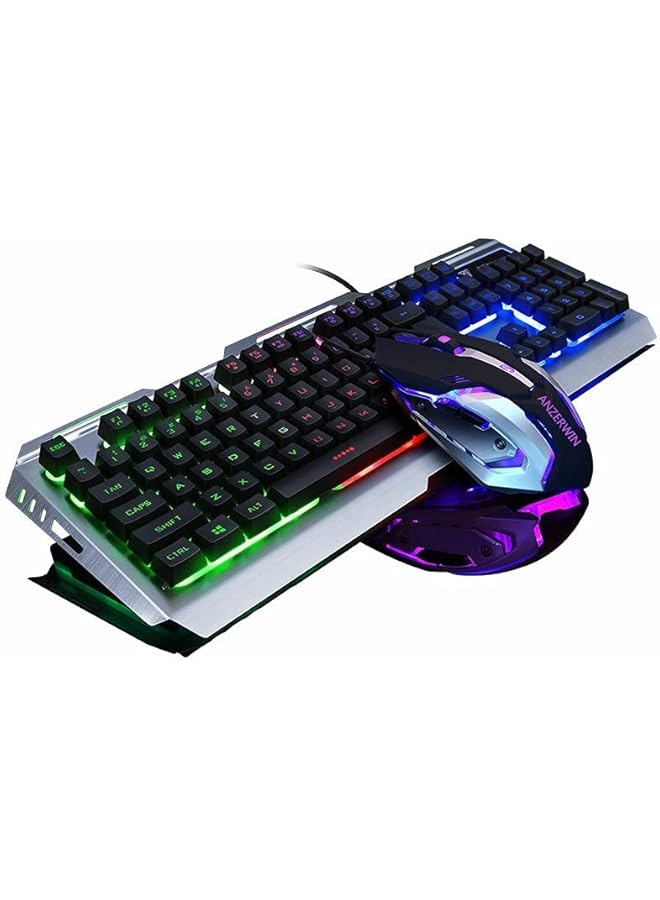 SMILEE Rgb Mechanical Gaming Keyboard And Mouse Combo For Windows Pc 104 Key 3200 Dpi Led Backlit (Tungsten Rgb) - Image 1