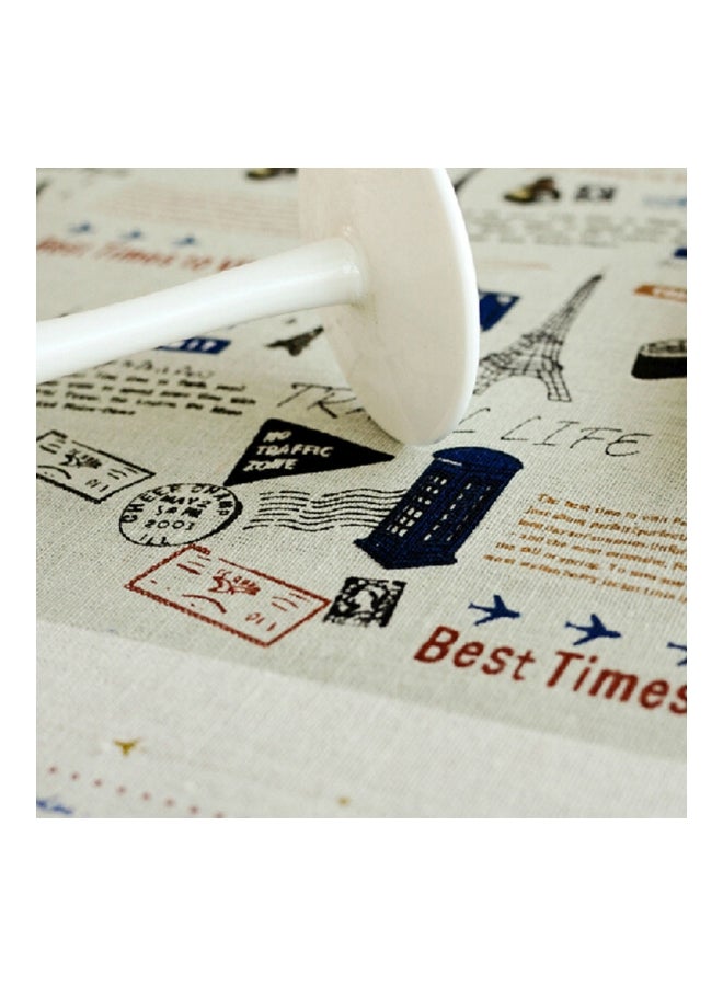 NIBEMINENT Rectangular Dust-Proof Tablecloth White/Pink/Blue 180x140cm - Image 2