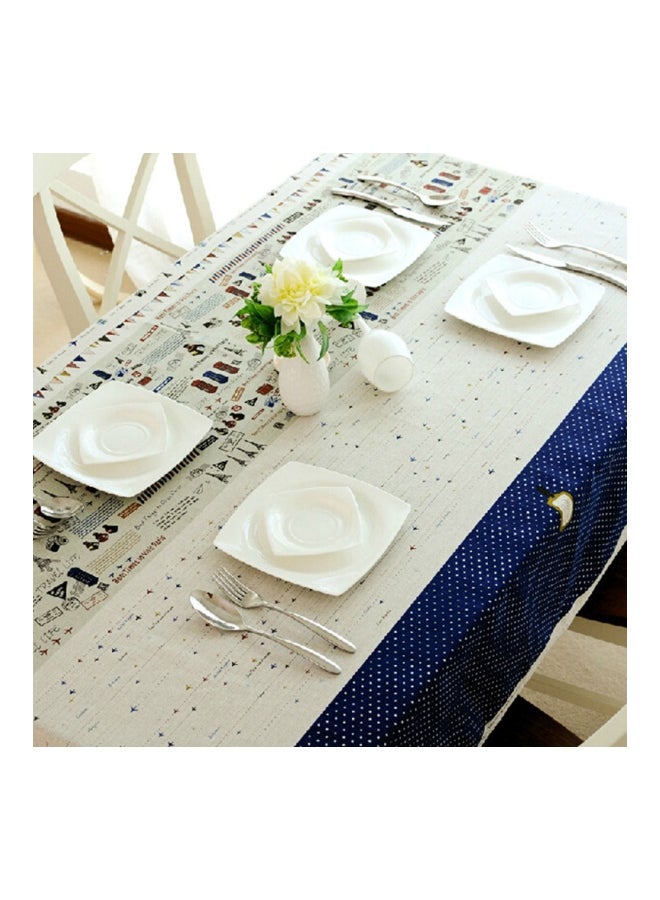 NIBEMINENT Rectangular Dust-Proof Tablecloth White/Pink/Blue 180x140cm - Image 3