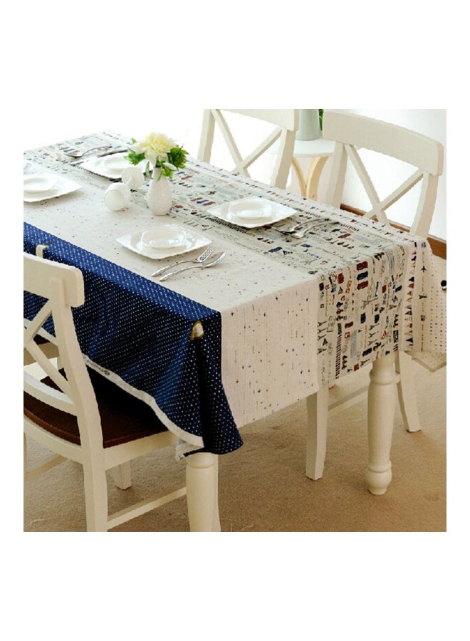 NIBEMINENT Rectangular Dust-Proof Tablecloth White/Pink/Blue 180x140cm - Image 4