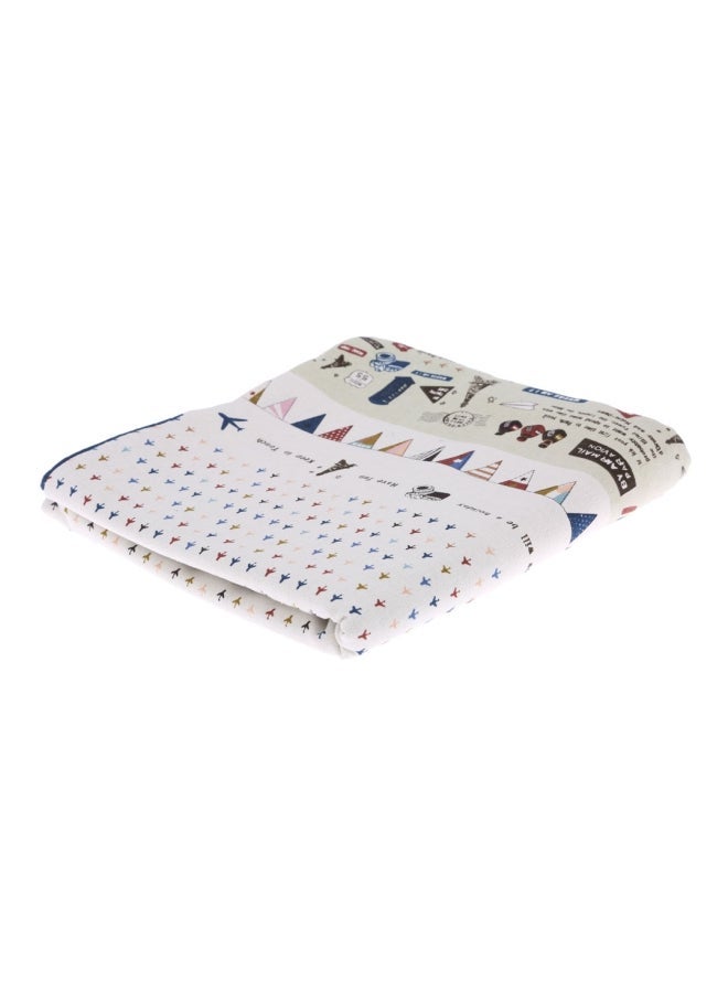 NIBEMINENT Rectangular Dust-Proof Tablecloth White/Pink/Blue 180x140cm - Image 1