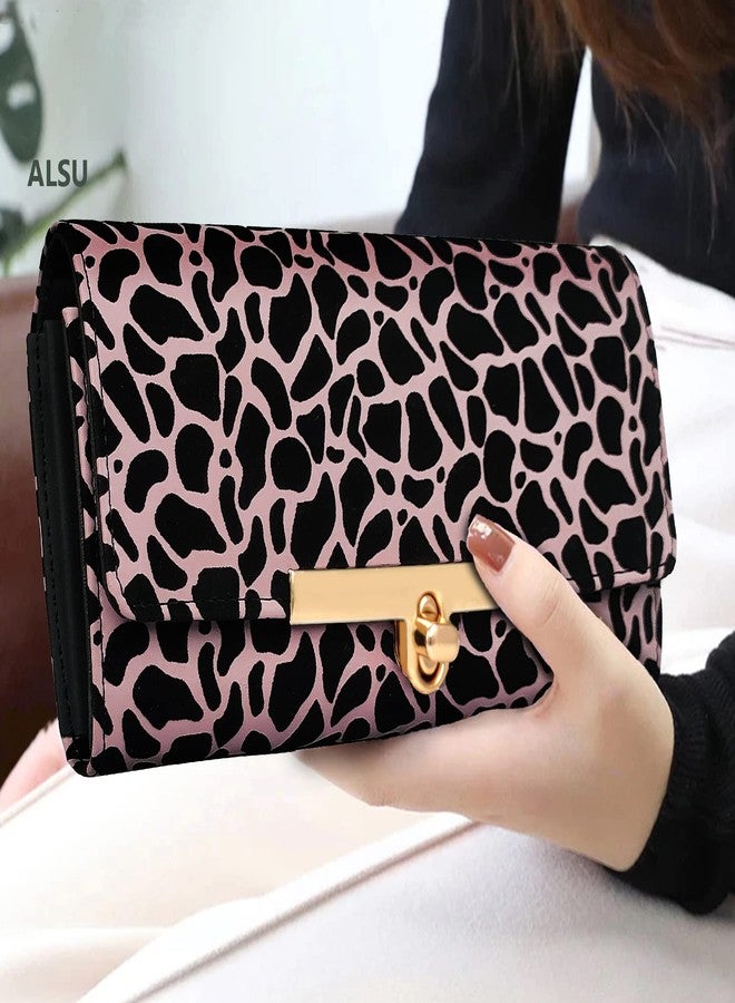 ALSU Women's Pink Hand Clutch Wallet Purse | Phone Pocket | 4 Card Slots | Jaguar Stripes Print(gdu-017pnk) - Image 3