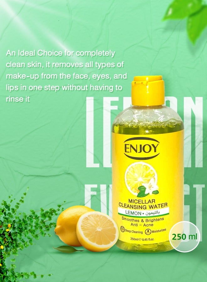 ENJOY Enjoy Micellar Water with Lemon – Purifying & Refreshing Cleanser, 250ml  - Image 2