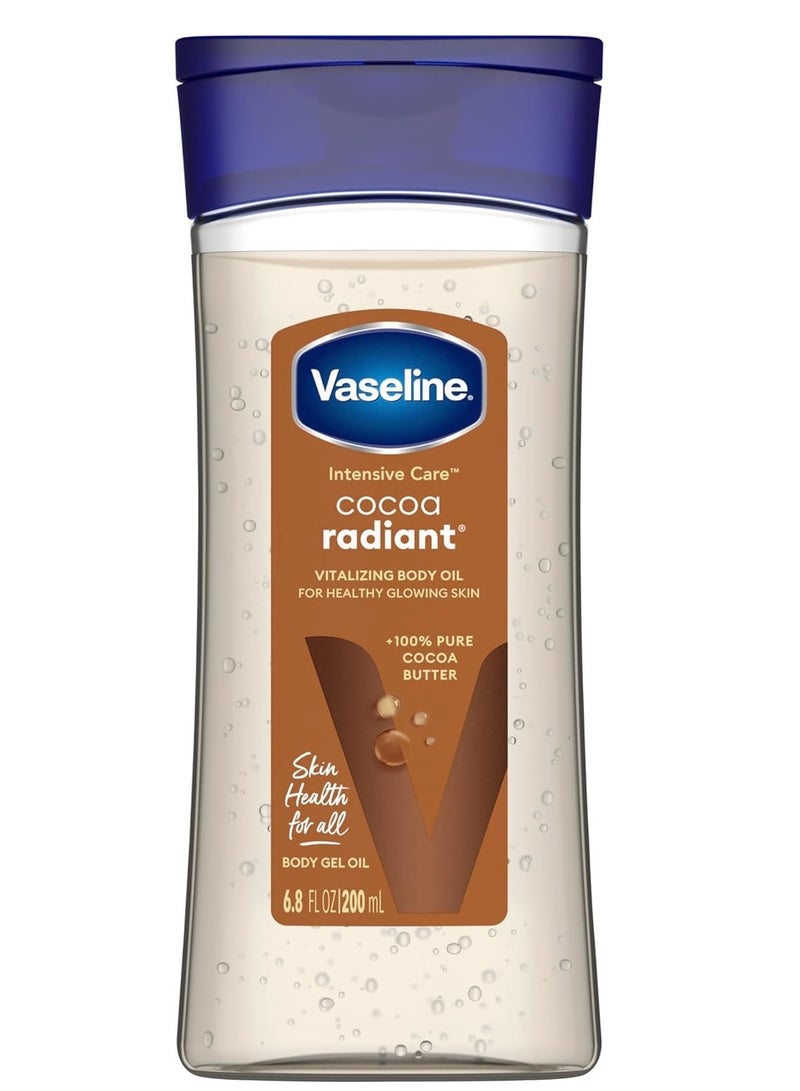 Vaseline Intensive Care Body Gel Oil, Cocoa Radiant, 6.8 oz ,Transparent - Package May Vary - Image 1