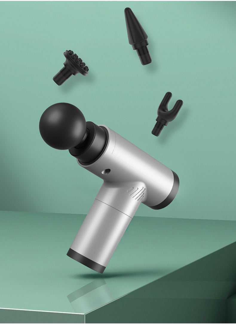 Generic Mini Massage Gun, Portable 6 Speeds Muscle Massager Deep Tissue with 4 Massage Heads, Super Quiet Type-C Charging Percussion Massage Gun for Muscle Pain Stiffness Relief  - Image 3