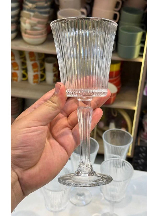 6-piece ribbed glass set  - Image 2