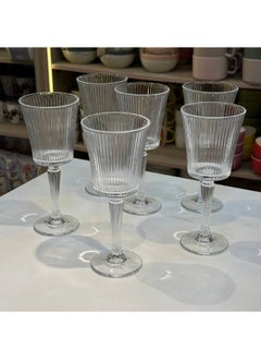 Generic 6-piece ribbed glass set  - Image 1