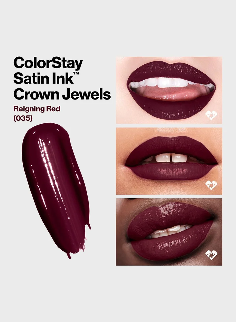 Revlon Colorstay Satin Ink Crown Jewels Liquid Lipstick Reigning Red