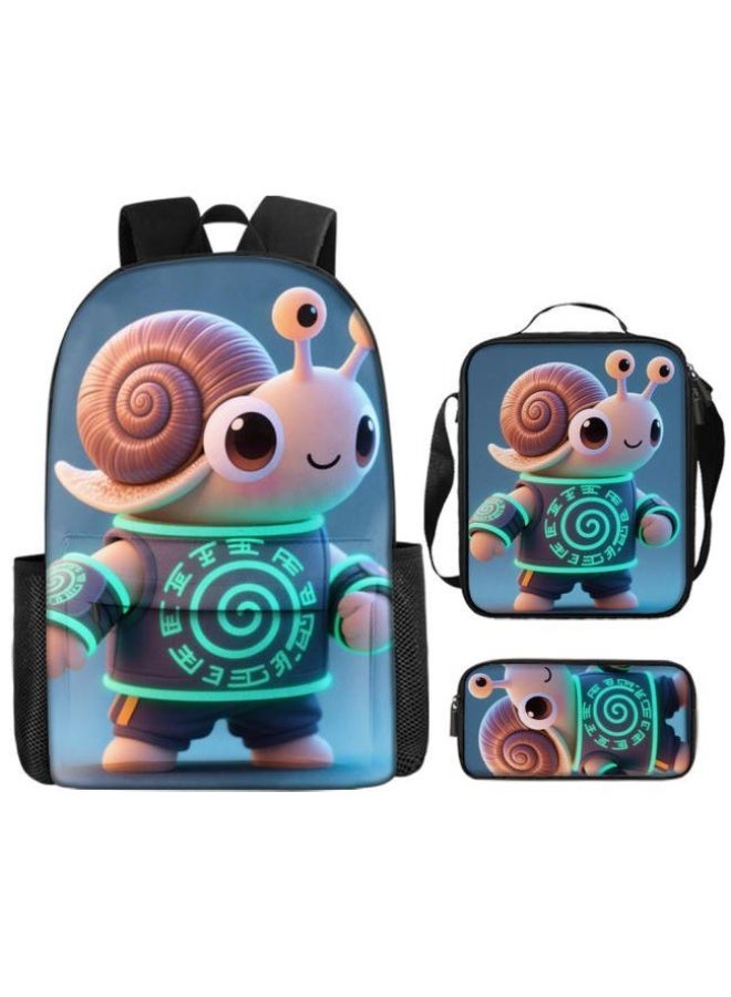 Bright Li Fire Unlock the new fashion of childish fun! Three-piece set of bags, cartoon elements for children and teenagers (students, children, friends' outings, mountain climbing, schooling, etc. can be used) - 25 - Image 2