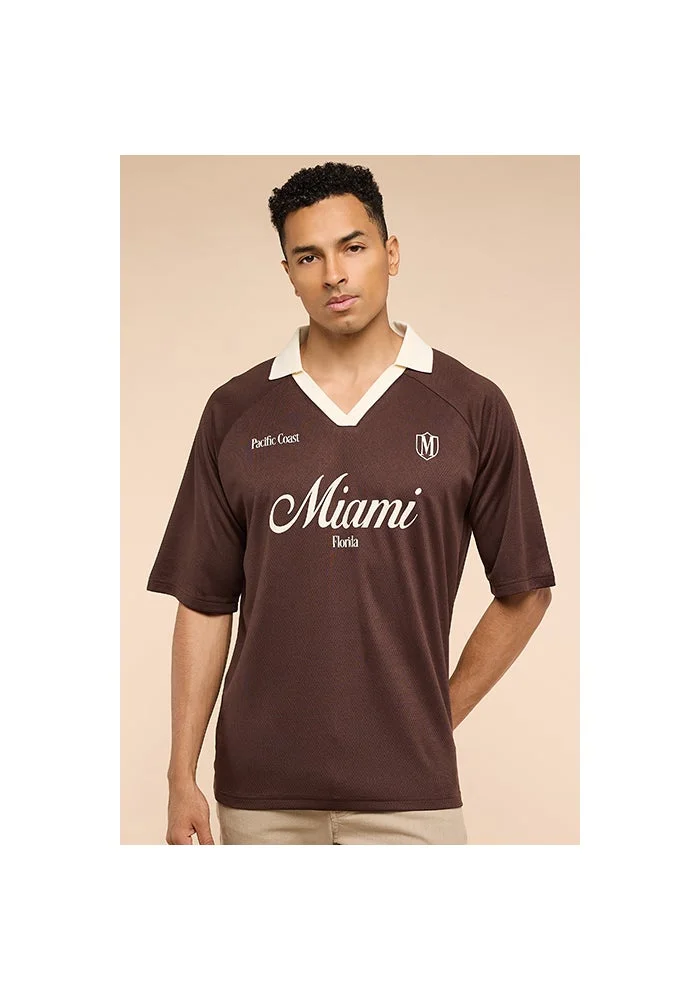 أر أند بي Printed Polo T-Shirt with Short Sleeves