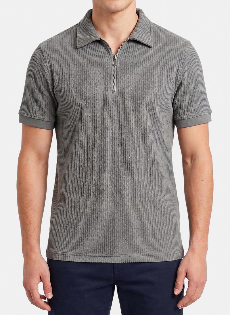 Men'S Fashion Half-Zip T-Shirt