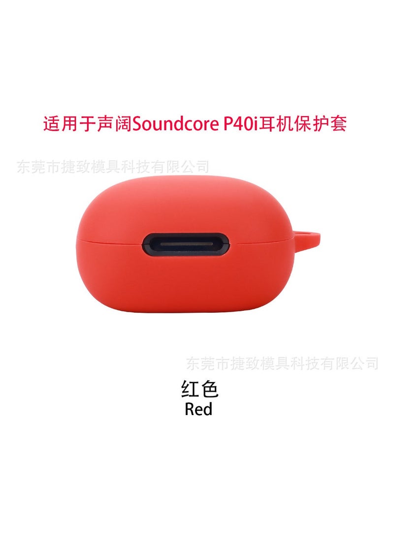 TPU Clear Case for Anker Soundcore P40i Red 