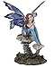 PTC PTC 6.25 Inch Nice Blue Fairy Sitting on Mushroom Statue Figurine  - Image 2