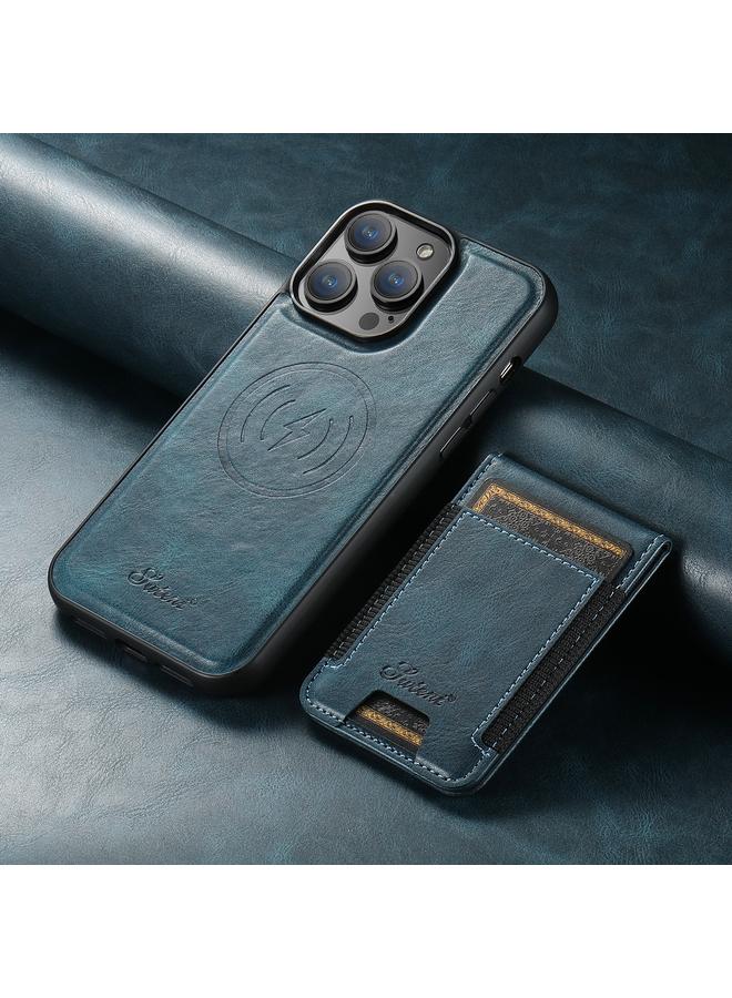 Suteni Case For iPhone 15 Pro Max H17 Oil Eax Leather MagSafe Detachable Wallet Phone Case - Image 2