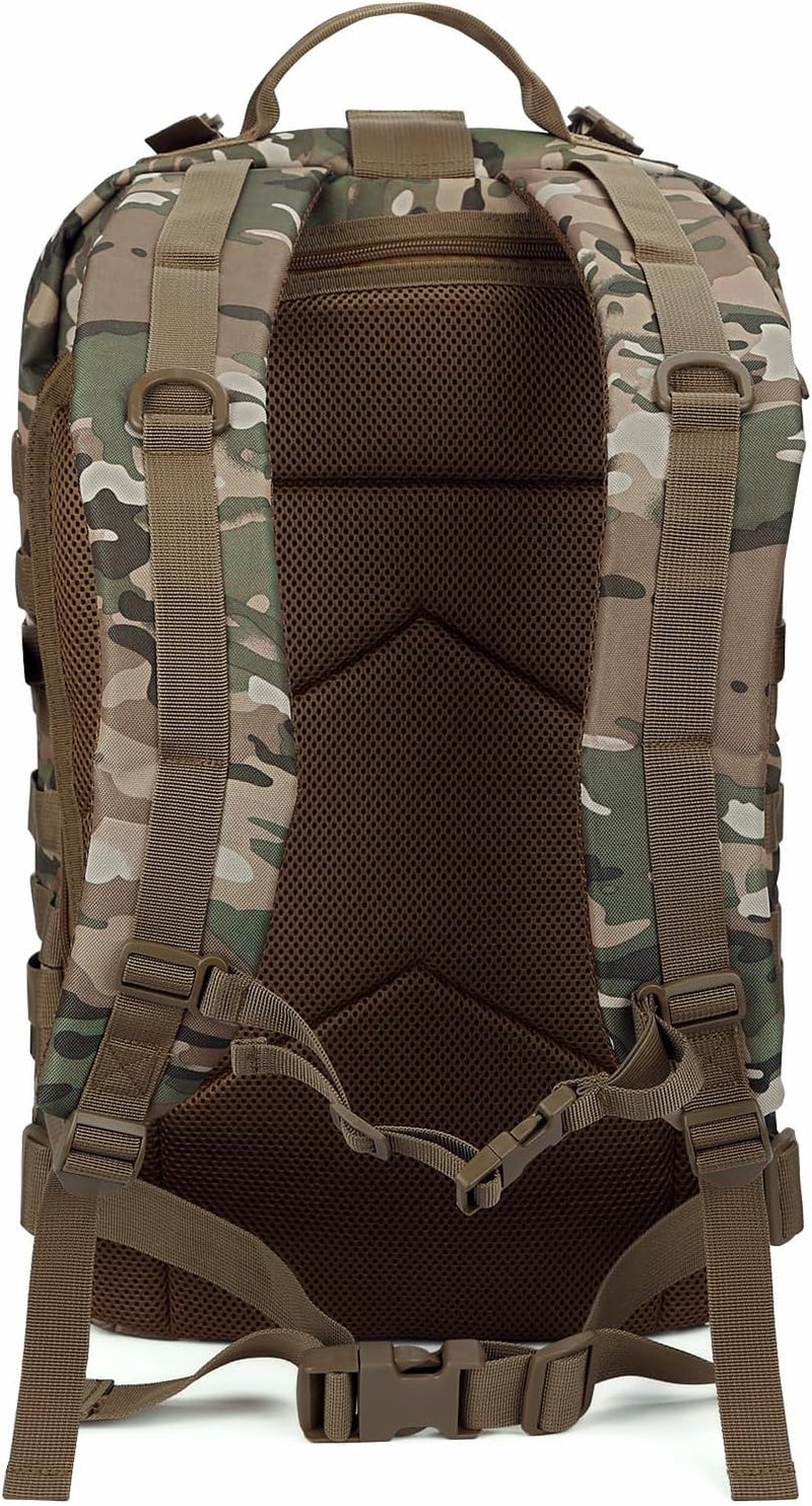 REEBOW GEAR Military Tactical Backpack 40L Assault Pack Army Molle Bug Out Bag Backpacks Black Brown - Image 4